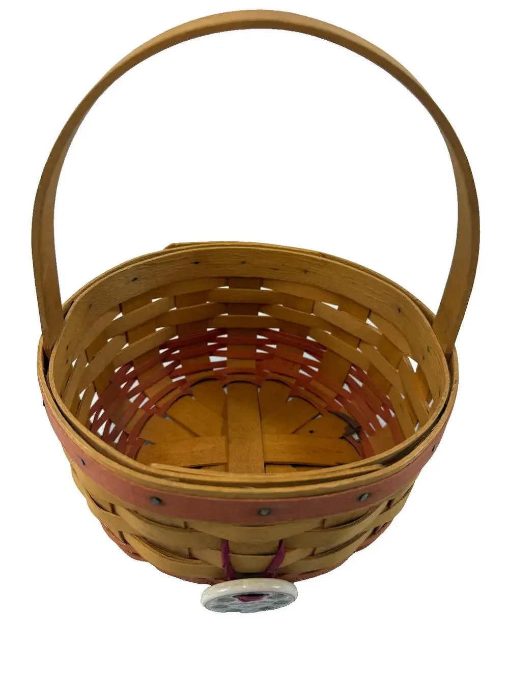 1998 Longaberger Rings & Things Mother's Day Basket w/Tie-On 7